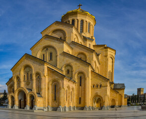 Holy Trinity Cathedral of Sameba complex in Avlabari district of Tbilisi, Georgia