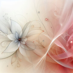 delicate colored background with a flower, Gentle colored, calm background, Al Generation