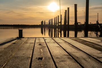 Pier at sunrise.