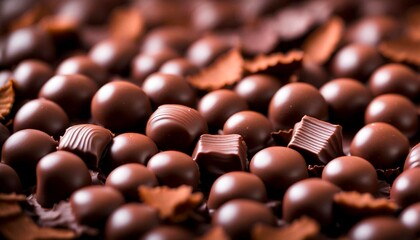 Background chocolate candies pattern Valentine’s Mother’s Day 19:9 ratio