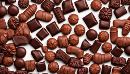 Background chocolate candy pattern Valentine’s Day 16:9 ratio