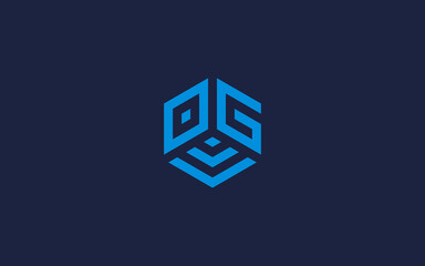 letter og hexagon logo icon design vector design template inspiration