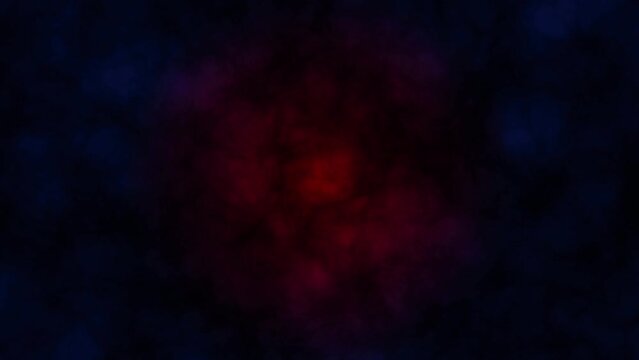 Expanding cloud of red matter on a dark blue background