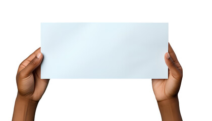 hand holding blank paper png. hands holding blank card png. hands holding piece of paper for mockup use 