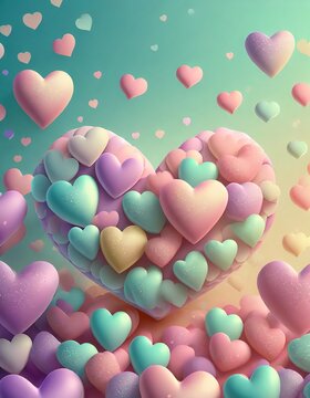 Heart shaped candies