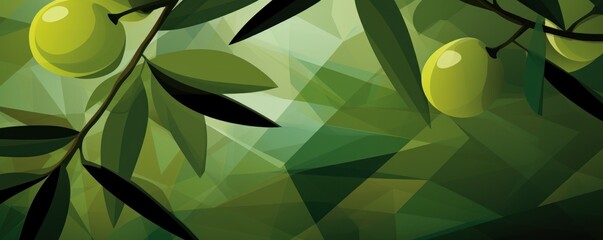 Vector abstract olive, triangles background