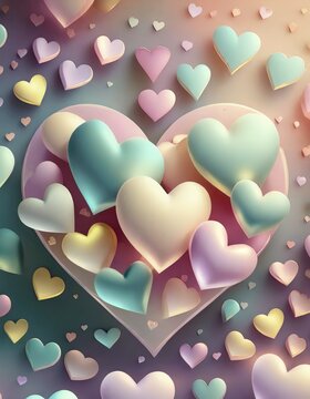 Valentine hearts background