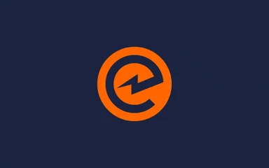 Tuinposter letter e with electricity logo icon design vector design template inspiration © Dar Wan 