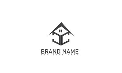 C, C home real estate logo & House icon In Vector