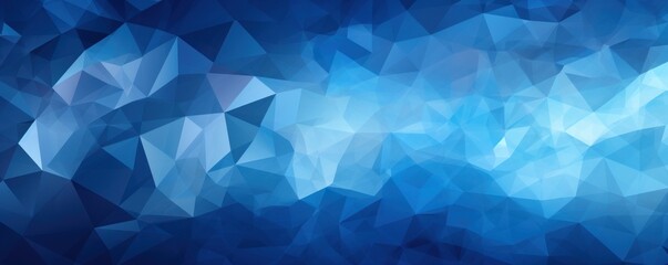 Vector abstract indigo blue, triangles background - obrazy, fototapety, plakaty
