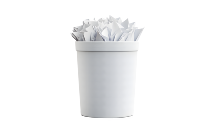Waste paper bin PNG, Transparent background trash bin, Office garbage can graphic, Recycling receptacle icon, Bin for discarded papers image, Disposal container illustration