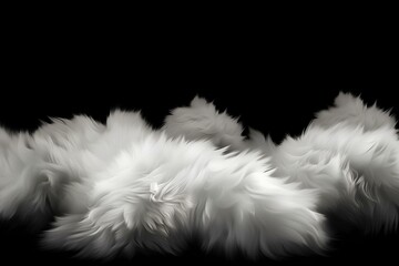 white feather on black background made by midjourney