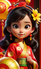 Chinese New Year cute girl