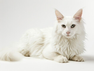 cat on white
