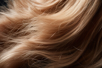 Naklejka premium Woman fashion textured hair shiny styling brown beauty background coiffure blond