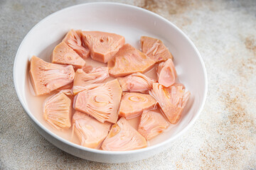 jackfruit canned fruit breadfruit fresh tasty healthy eating cooking appetizer meal food snack on the table copy space food background