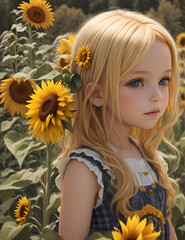 Naklejka premium Sunflowers