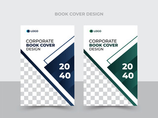 Corporate book cover design with 2 colors.