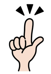 指差し　アイコン　ワンポイント　注目	