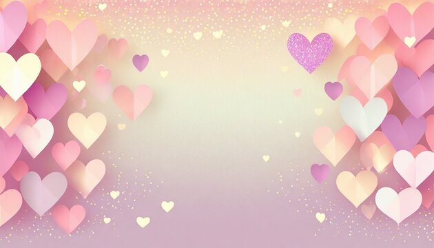 Paper Hearts for San Valentine Pink