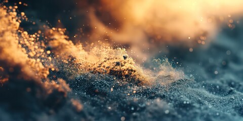 Obraz premium Textures in Sand with Light and Shadows sunset.