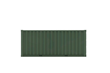 Cargo container isolated on transparent background, For logistics and sea transportation, 3d Illustration, 3d rendering