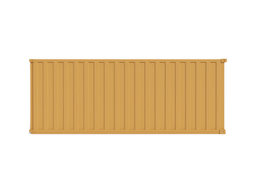 Cargo container isolated on transparent background, For logistics and sea transportation, 3d Illustration, 3d rendering
