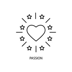 passion concept line icon. Simple element illustration. passion concept outline symbol design.