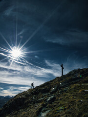 Gegenlicht T&uuml;rchlwand Gipfelkreuz