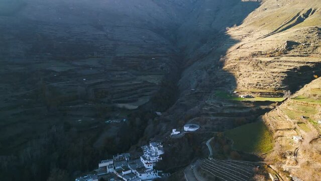 Trevelez Town In Andalucia Aerial View