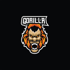 gorilla esport mascot design logo