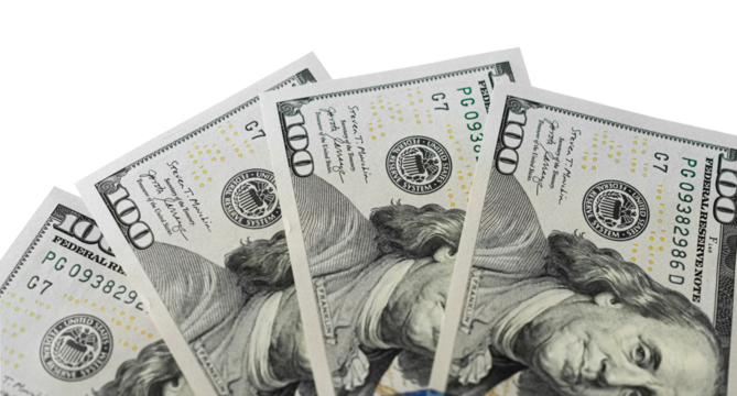 Dollar banknotes. Business, finance, economics.