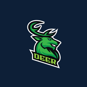 deer esport mascot design logo