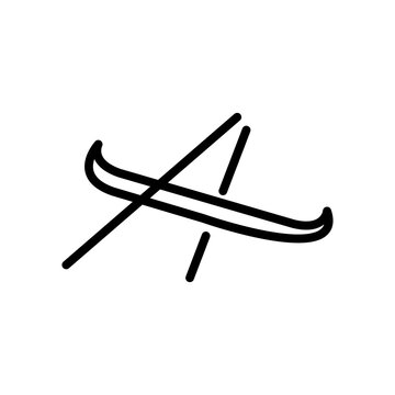 ice sport line logo icon vector image