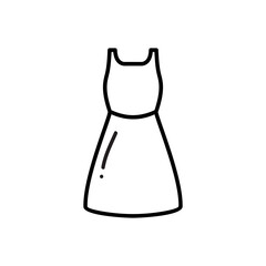 women dress line logo icon vector image