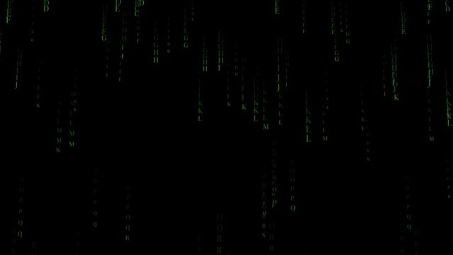 Matrix Raining Letters Digital Glitch Background (Customizable)