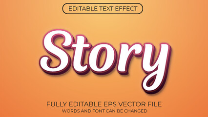 Story editable text effect. Text Style Effect