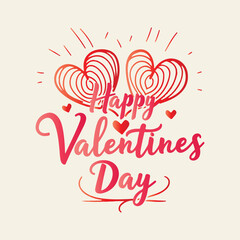 Valentine's day typography, simple love day logo