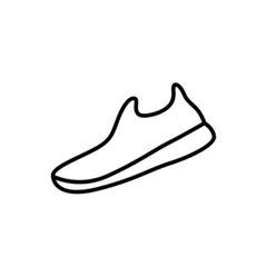 Foto op Plexiglas sneaker line logo icon vector image © makmur