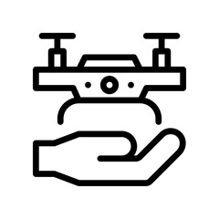 hand gesture line icon