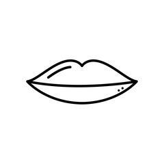 lips line logo icon vector image