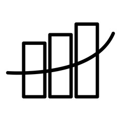 finance chart line logo icon vector image