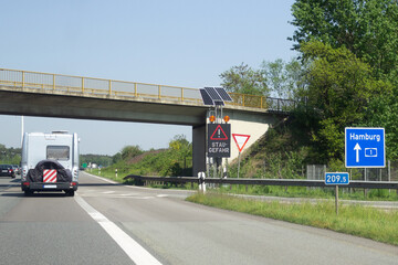 Autobahn A1, Staugefahr, Km 209, 5 in Richtung Bremen, Hamburg