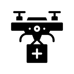 medical assistance glyph icon