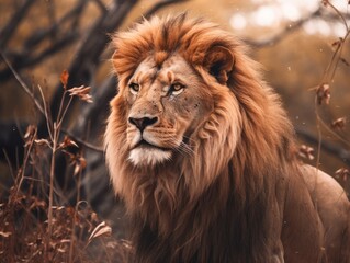 portrait of a lion