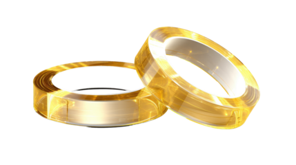 Transparent tape isolated on white or transparent background