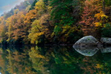 Calm water and Fall colors