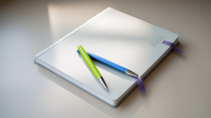 notebook calendar with a pen placed on it
