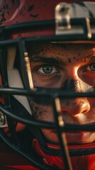 american football player close up 