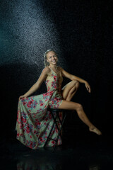 Obraz na płótnie Canvas Jennah modeling water splash photos